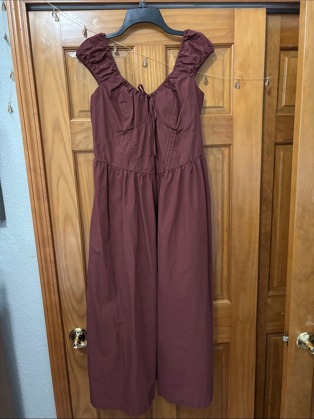 Abercrombie & Fitch Burgundy Midi Dress